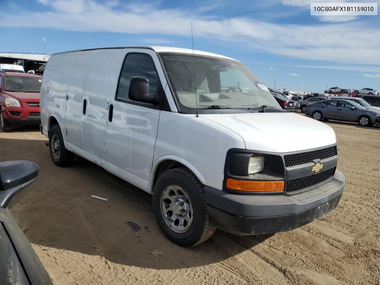 1GCSGAFX1B1159010 2011 Chevrolet Express G1500