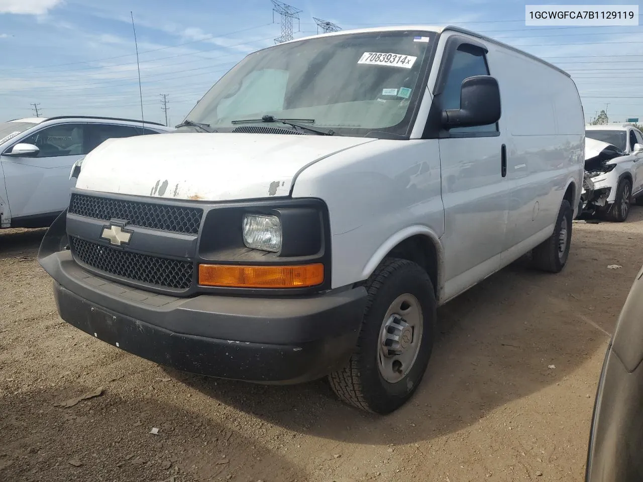 2011 Chevrolet Express G2500 VIN: 1GCWGFCA7B1129119 Lot: 70839314