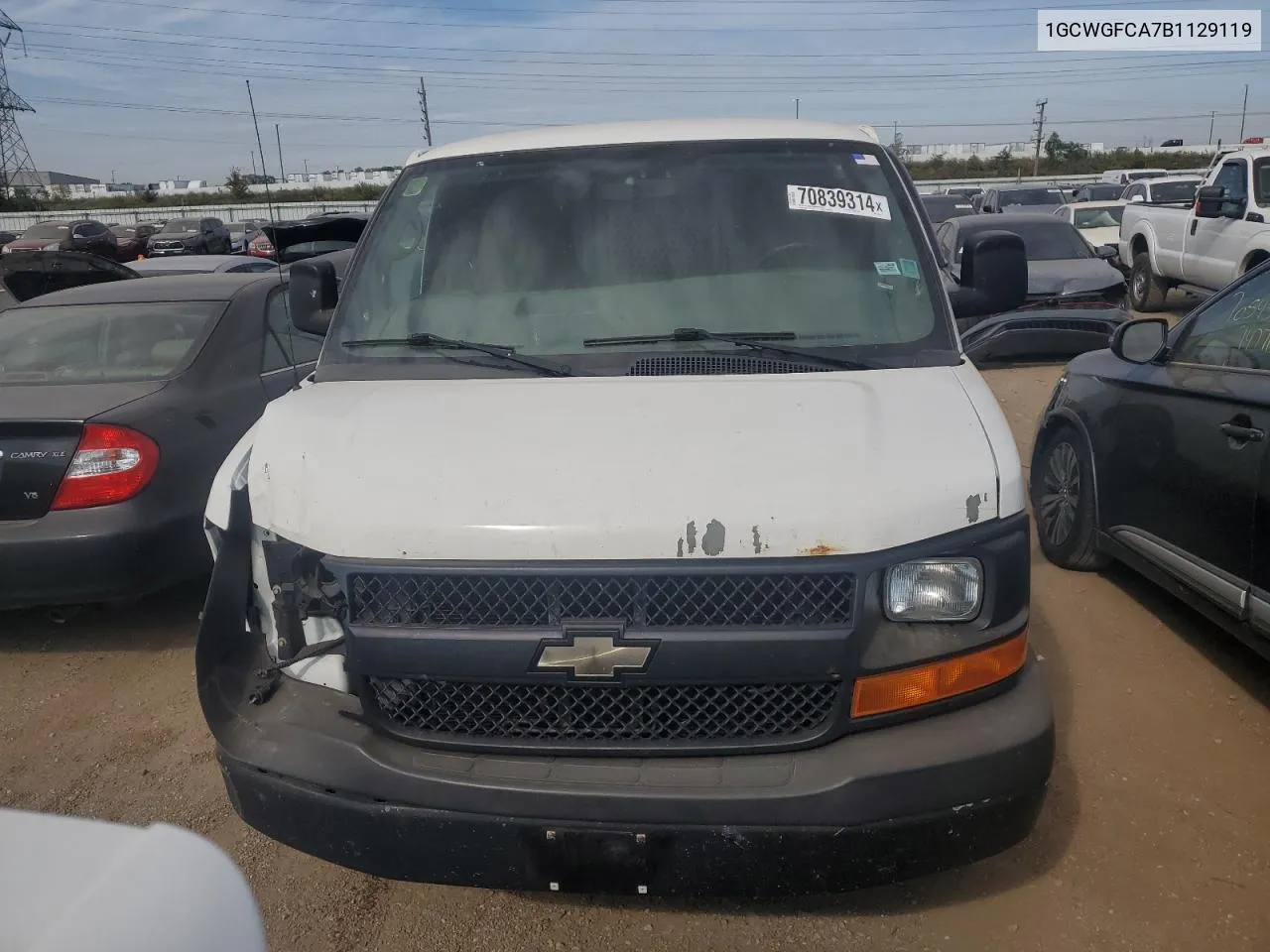 2011 Chevrolet Express G2500 VIN: 1GCWGFCA7B1129119 Lot: 70839314