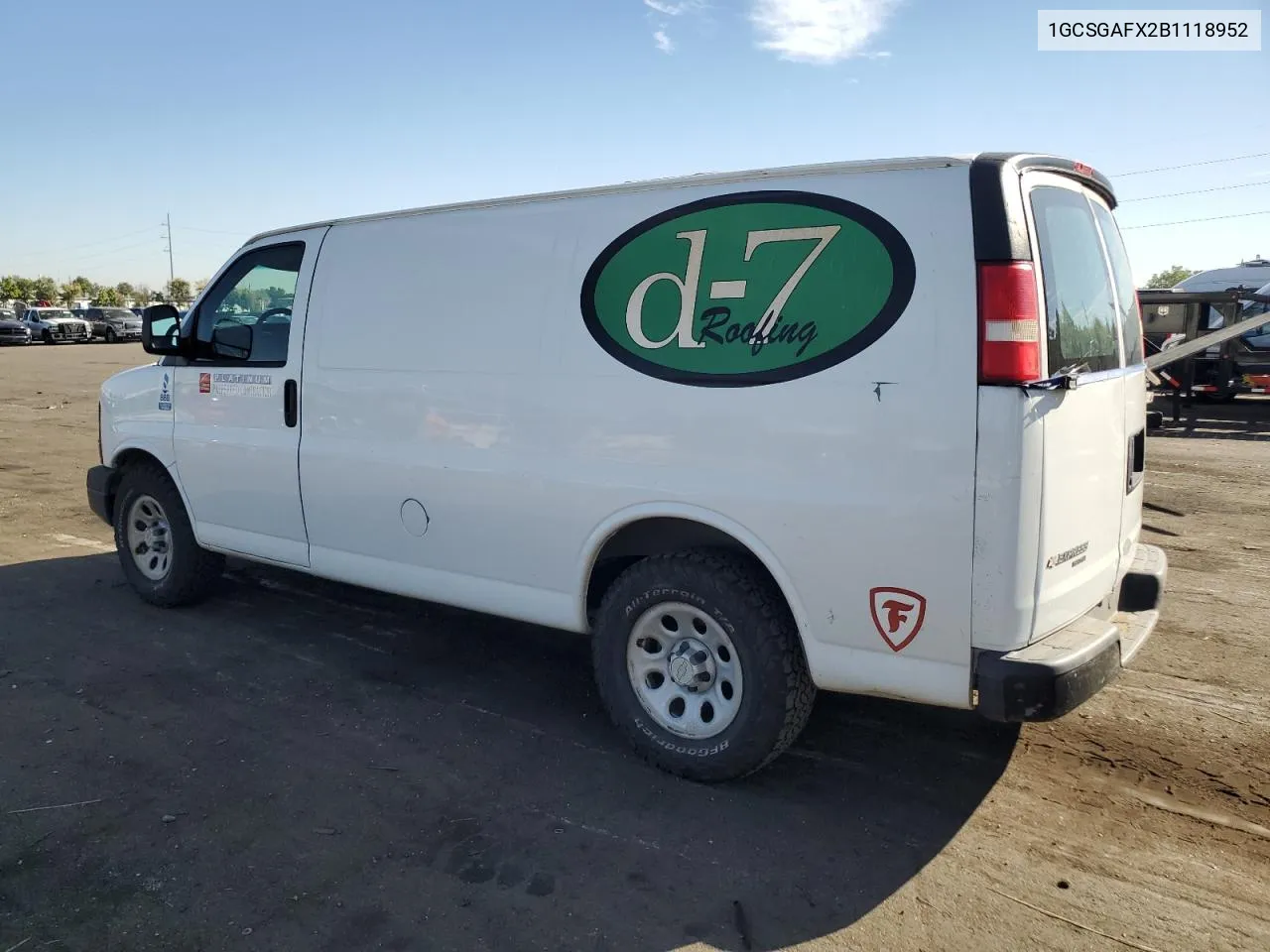 1GCSGAFX2B1118952 2011 Chevrolet Express G1500