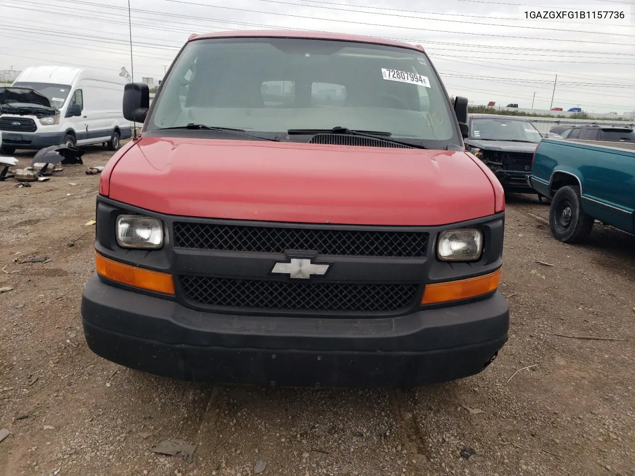 1GAZGXFG1B1157736 2011 Chevrolet Express G3500 Ls