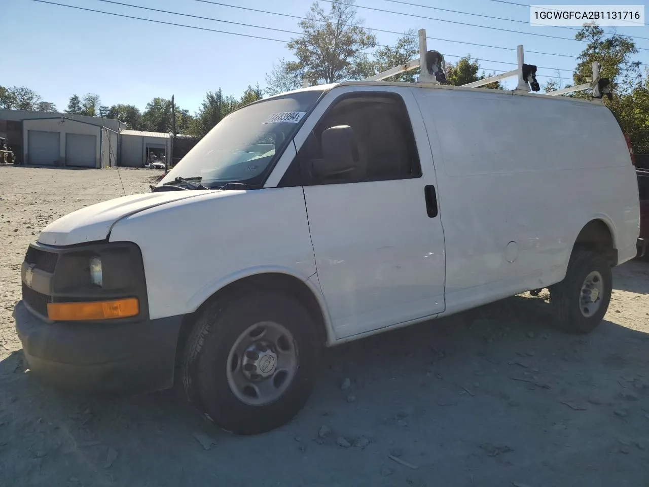 2011 Chevrolet Express G2500 VIN: 1GCWGFCA2B1131716 Lot: 74683994