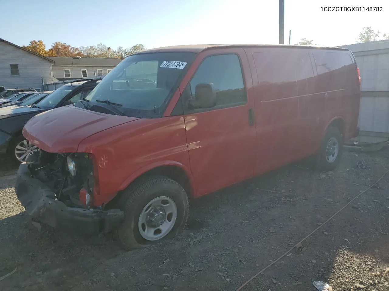 2011 Chevrolet Express G3500 VIN: 1GCZGTBGXB1148782 Lot: 77072494