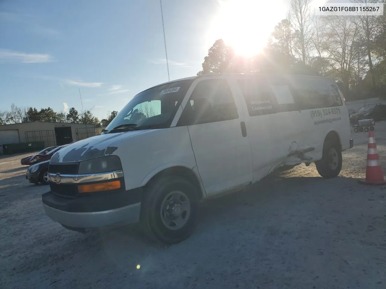 2011 Chevrolet Express G3500 Lt VIN: 1GAZG1FG8B1155267 Lot: 78694354