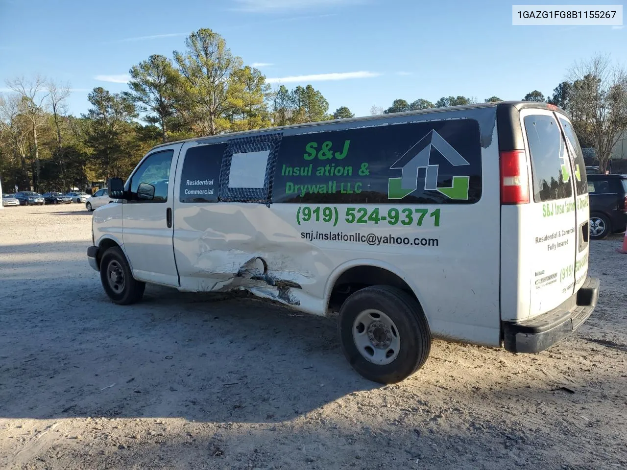 2011 Chevrolet Express G3500 Lt VIN: 1GAZG1FG8B1155267 Lot: 78694354