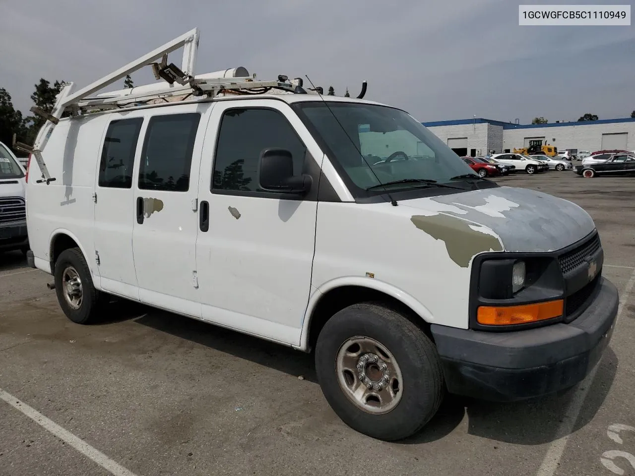 2012 Chevrolet Express G2500 VIN: 1GCWGFCB5C1110949 Lot: 57389874