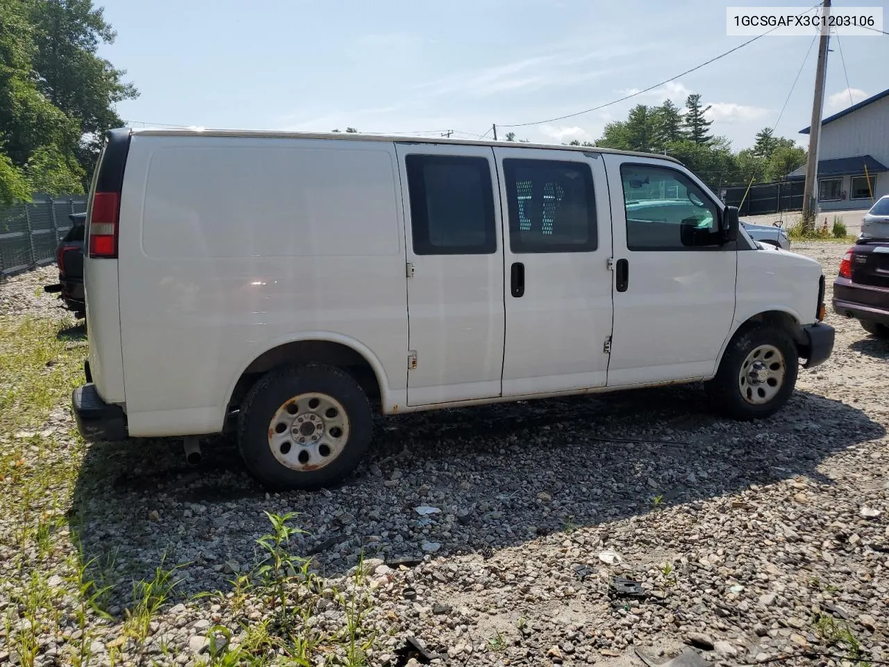 2012 Chevrolet Express G1500 VIN: 1GCSGAFX3C1203106 Lot: 65555174