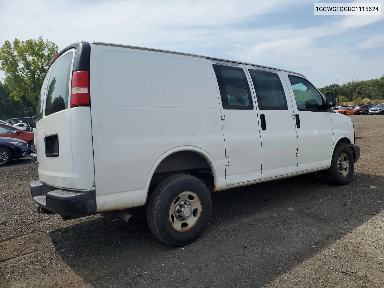 2012 Chevrolet Express G2500 VIN: 1GCWGFCG8C1115624 Lot: 69472254