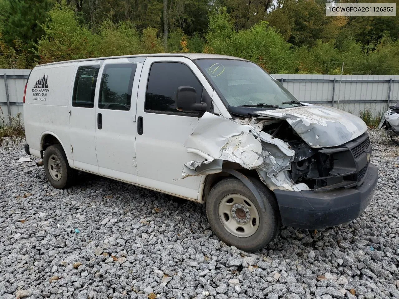 2012 Chevrolet Express G2500 VIN: 1GCWGFCA2C1126355 Lot: 70357503