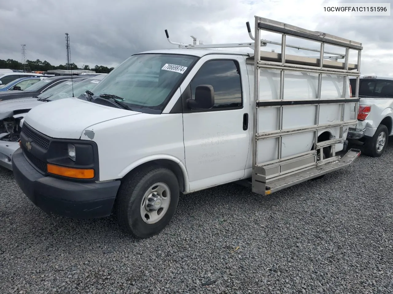 2012 Chevrolet Express G2500 VIN: 1GCWGFFA1C1151596 Lot: 70669974