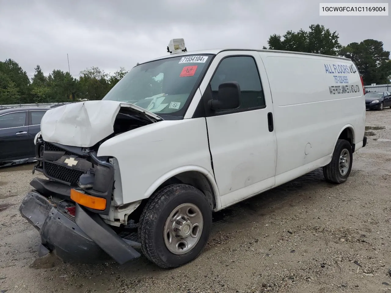 2012 Chevrolet Express G2500 VIN: 1GCWGFCA1C1169004 Lot: 71554104