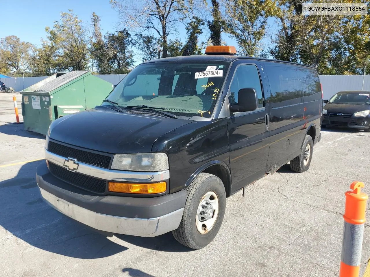 2012 Chevrolet Express G2500 VIN: 1GCWGFBAXC1118554 Lot: 73567604