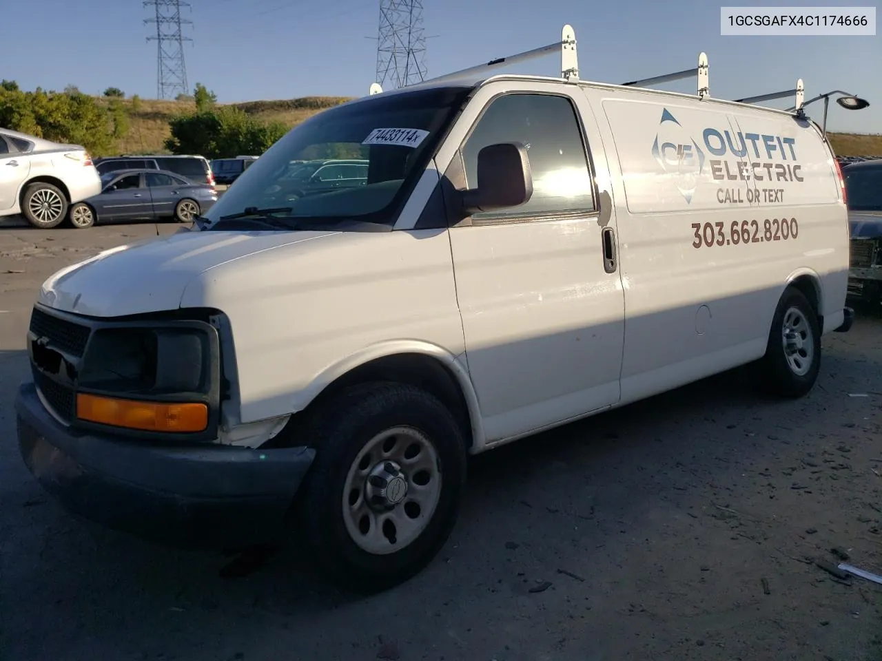 2012 Chevrolet Express G1500 VIN: 1GCSGAFX4C1174666 Lot: 74433114