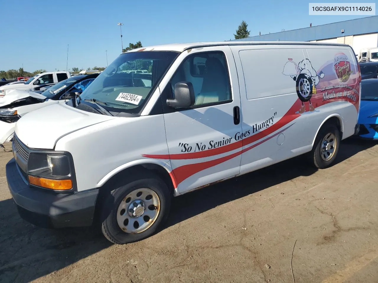 2012 Chevrolet Express G1500 VIN: 1GCSGAFX9C1114026 Lot: 74462904