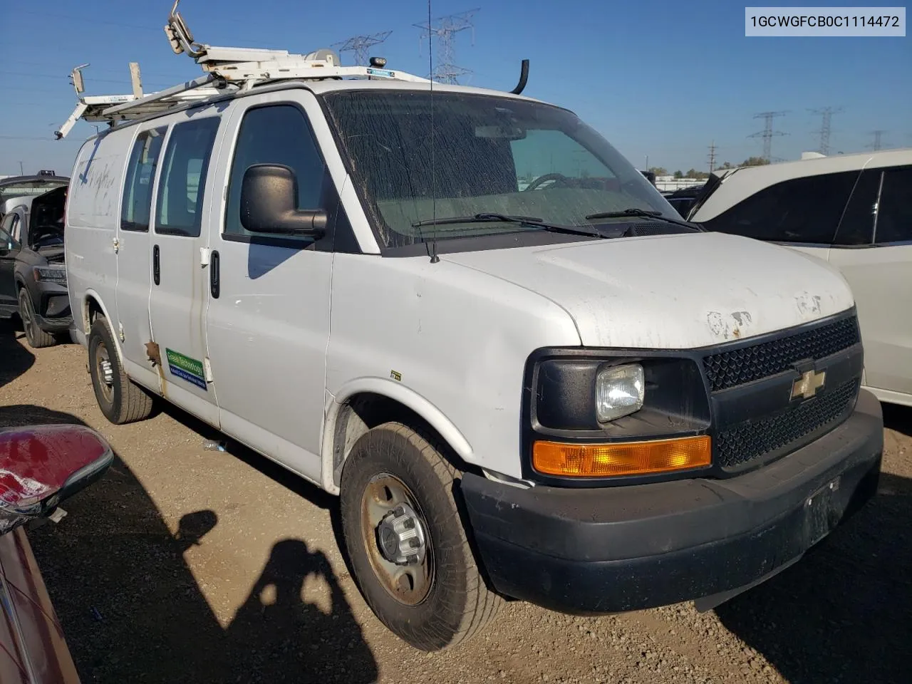 2012 Chevrolet Express G2500 VIN: 1GCWGFCB0C1114472 Lot: 74638224