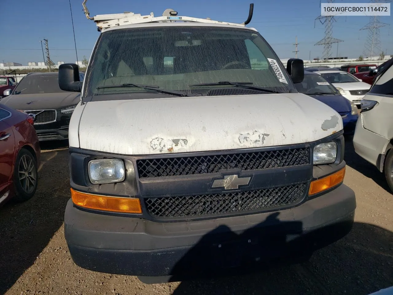 2012 Chevrolet Express G2500 VIN: 1GCWGFCB0C1114472 Lot: 74638224