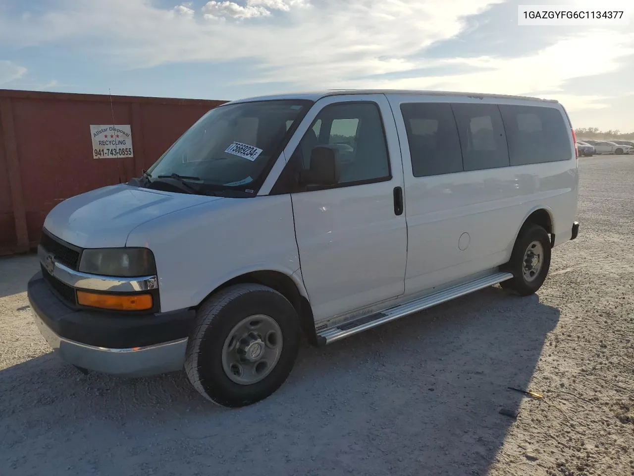 2012 Chevrolet Express G3500 Lt VIN: 1GAZGYFG6C1134377 Lot: 75669234