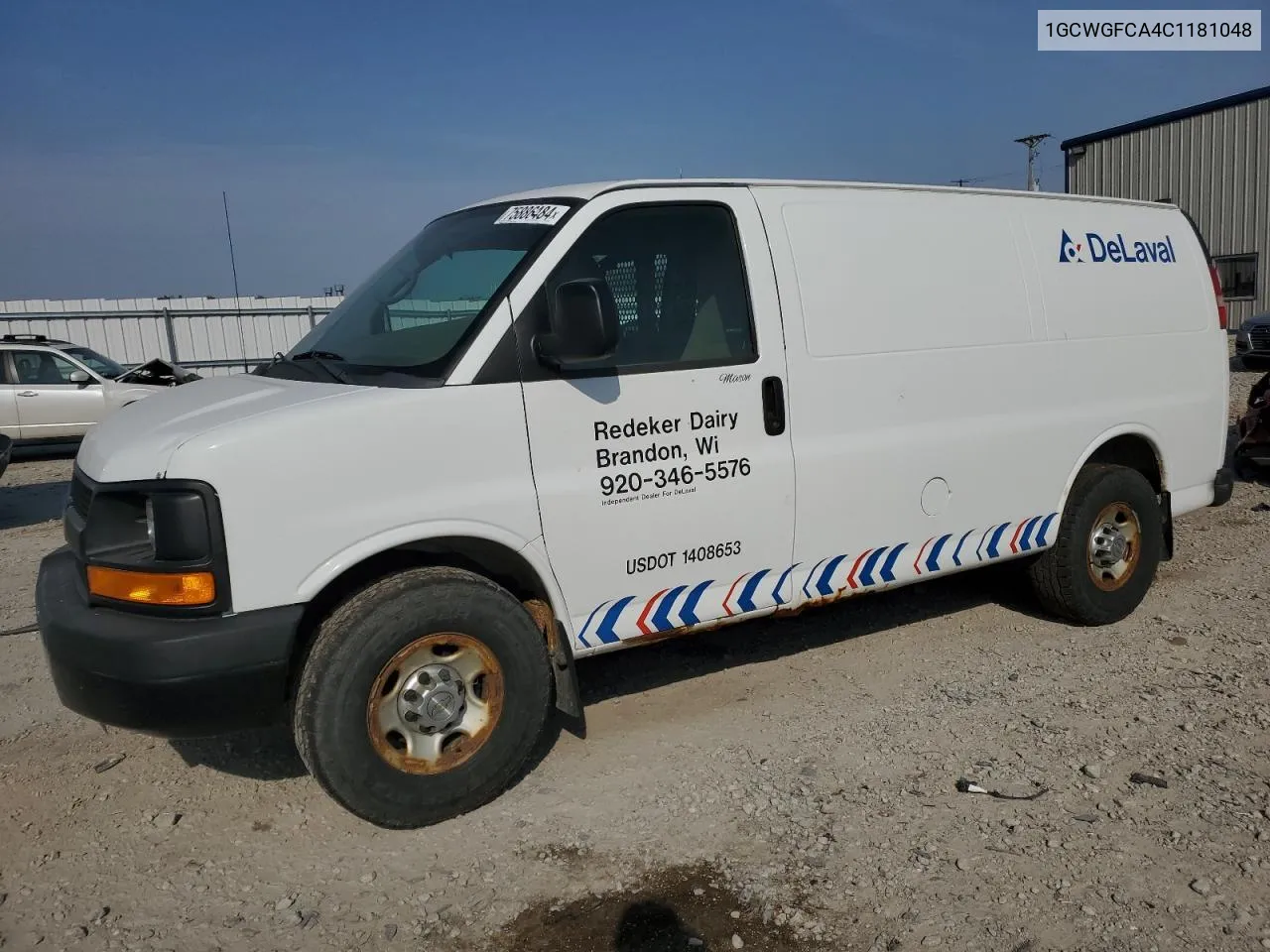 2012 Chevrolet Express G2500 VIN: 1GCWGFCA4C1181048 Lot: 75886484