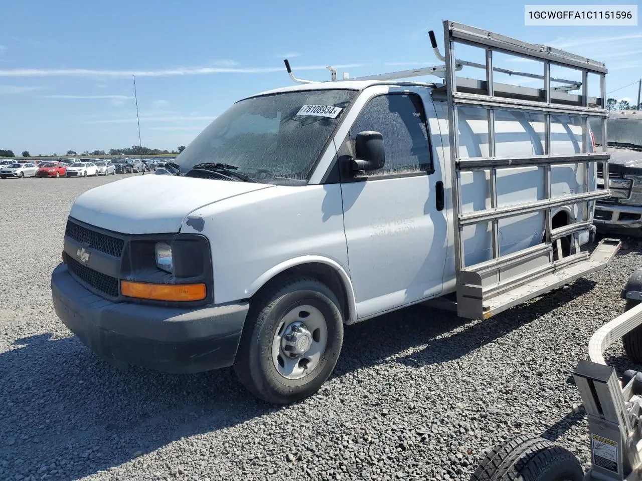 2012 Chevrolet Express G2500 VIN: 1GCWGFFA1C1151596 Lot: 78108934