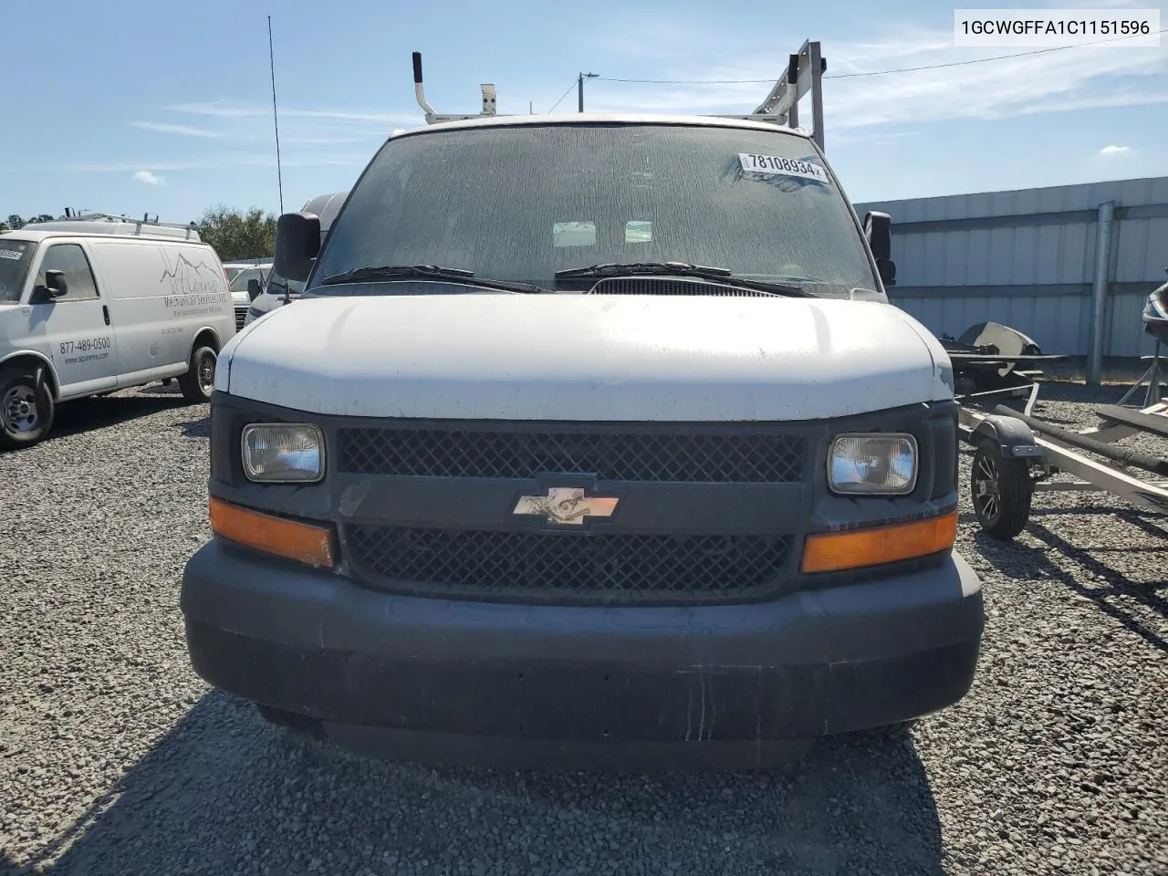 2012 Chevrolet Express G2500 VIN: 1GCWGFFA1C1151596 Lot: 78108934