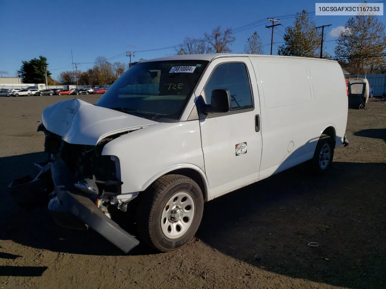 2012 Chevrolet Express G1500 VIN: 1GCSGAFX3C1167353 Lot: 78810004