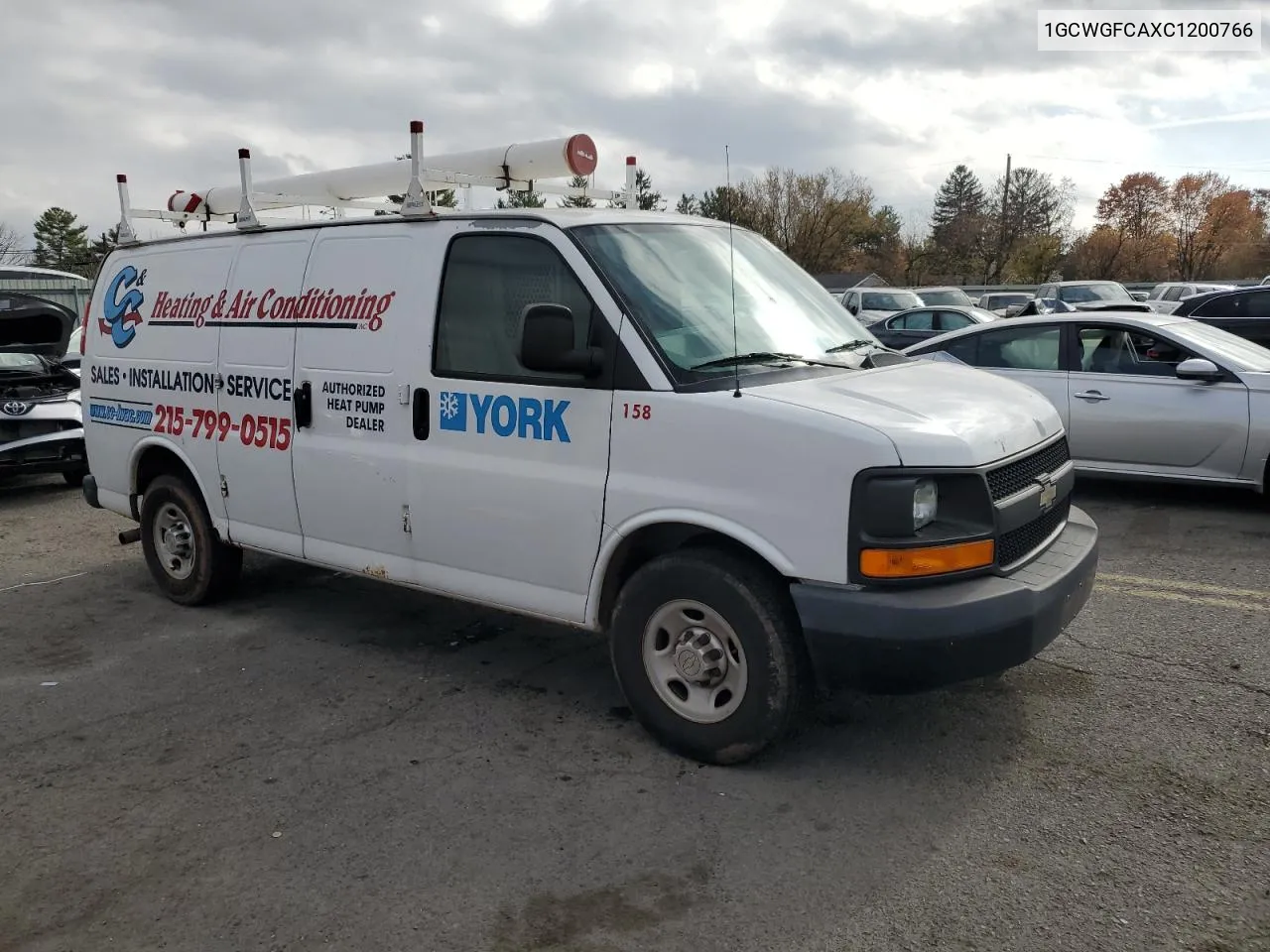 2012 Chevrolet Express G2500 VIN: 1GCWGFCAXC1200766 Lot: 78899254