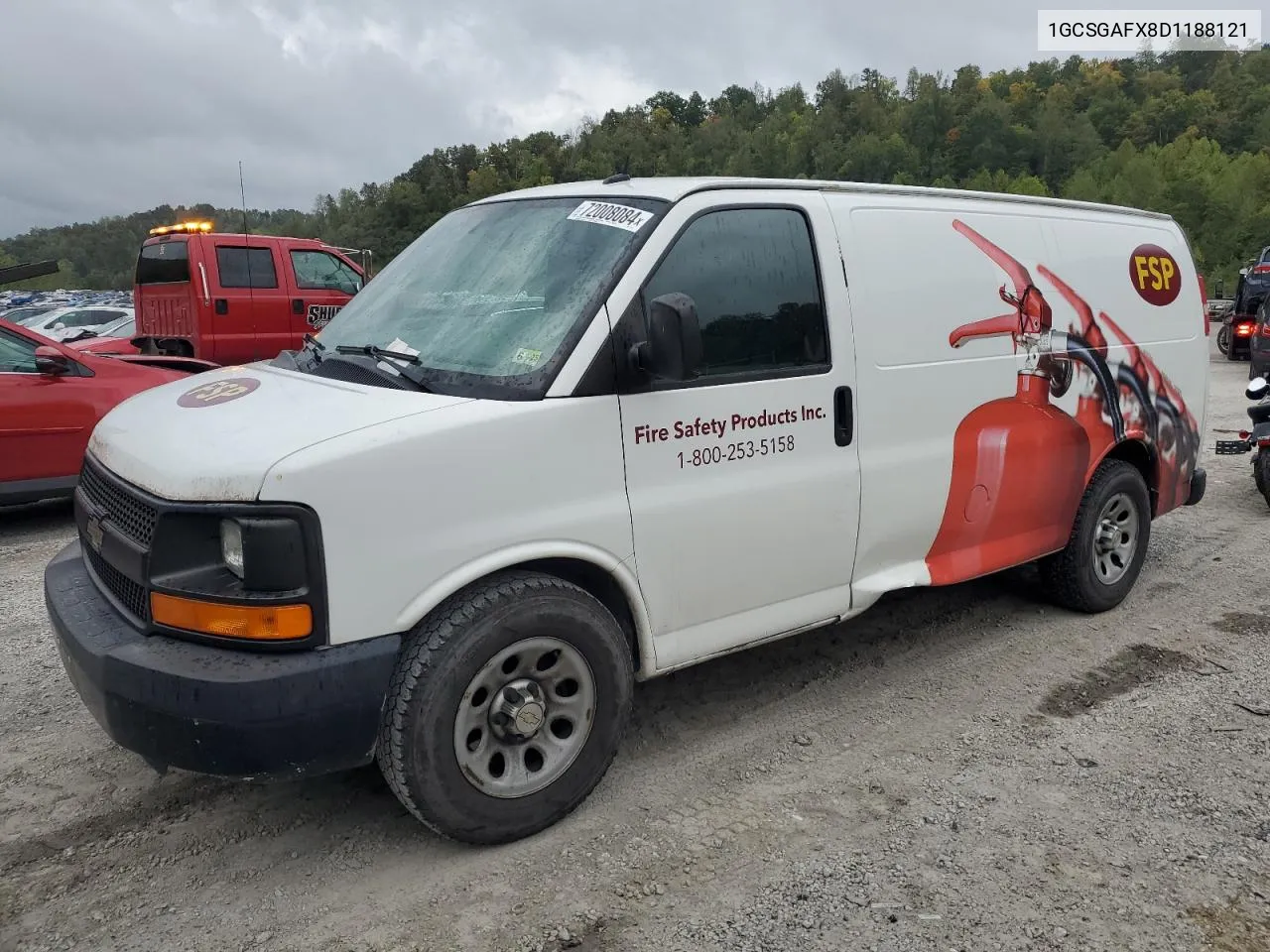 2013 Chevrolet Express G1500 VIN: 1GCSGAFX8D1188121 Lot: 72008084