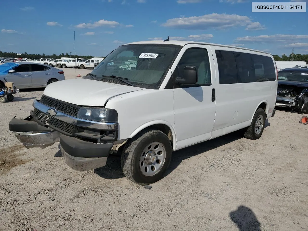 2013 Chevrolet Express G1500 Lt VIN: 1GBSGCF40D1154471 Lot: 72291654