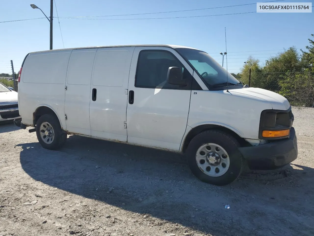 2013 Chevrolet Express G1500 VIN: 1GCSGAFX4D1115764 Lot: 74498504