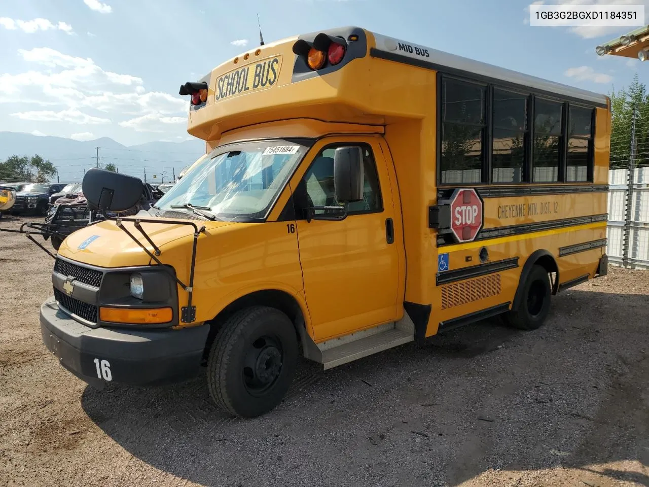 2013 Chevrolet Express G3500 VIN: 1GB3G2BGXD1184351 Lot: 75451684