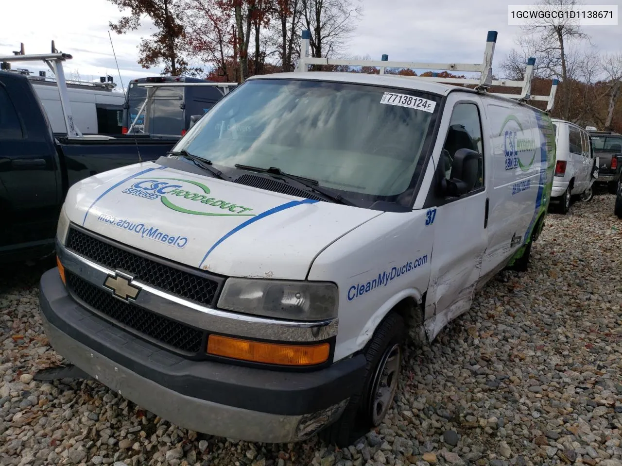 2013 Chevrolet Express G2500 VIN: 1GCWGGCG1D1138671 Lot: 77138124