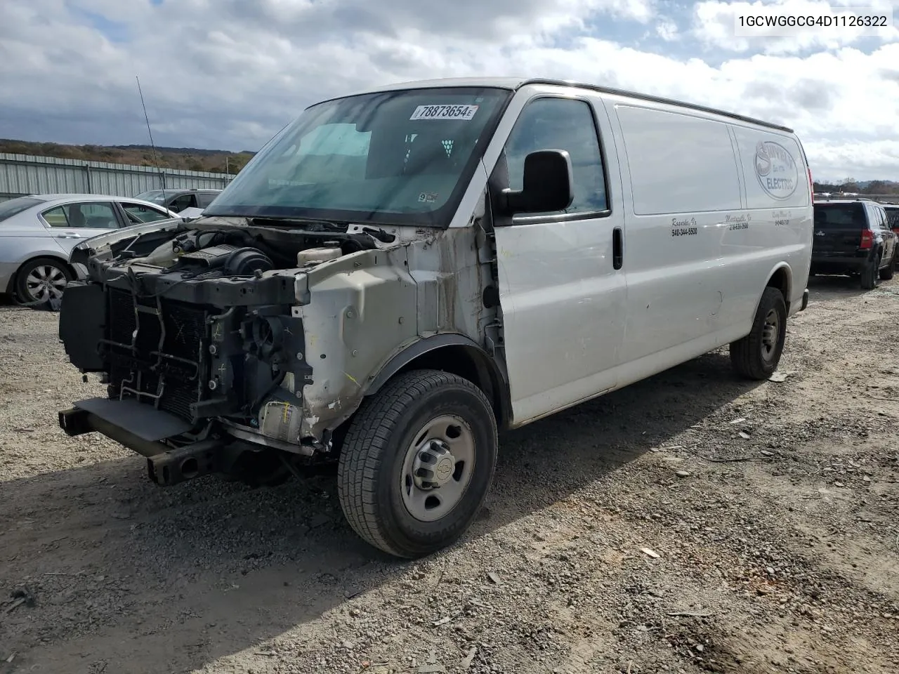 2013 Chevrolet Express G2500 VIN: 1GCWGGCG4D1126322 Lot: 78873654