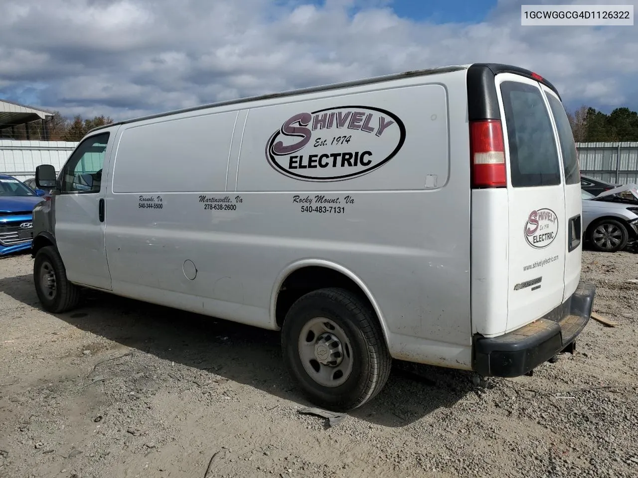 2013 Chevrolet Express G2500 VIN: 1GCWGGCG4D1126322 Lot: 78873654