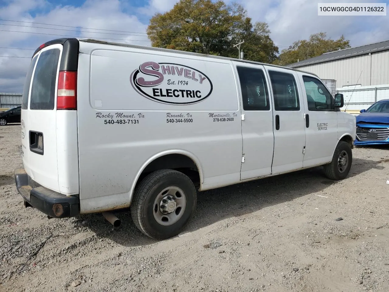 2013 Chevrolet Express G2500 VIN: 1GCWGGCG4D1126322 Lot: 78873654