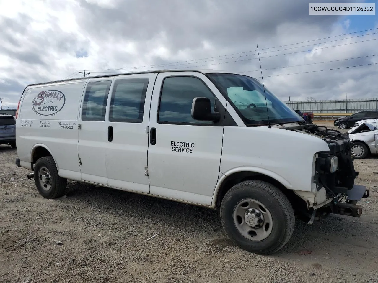 2013 Chevrolet Express G2500 VIN: 1GCWGGCG4D1126322 Lot: 78873654