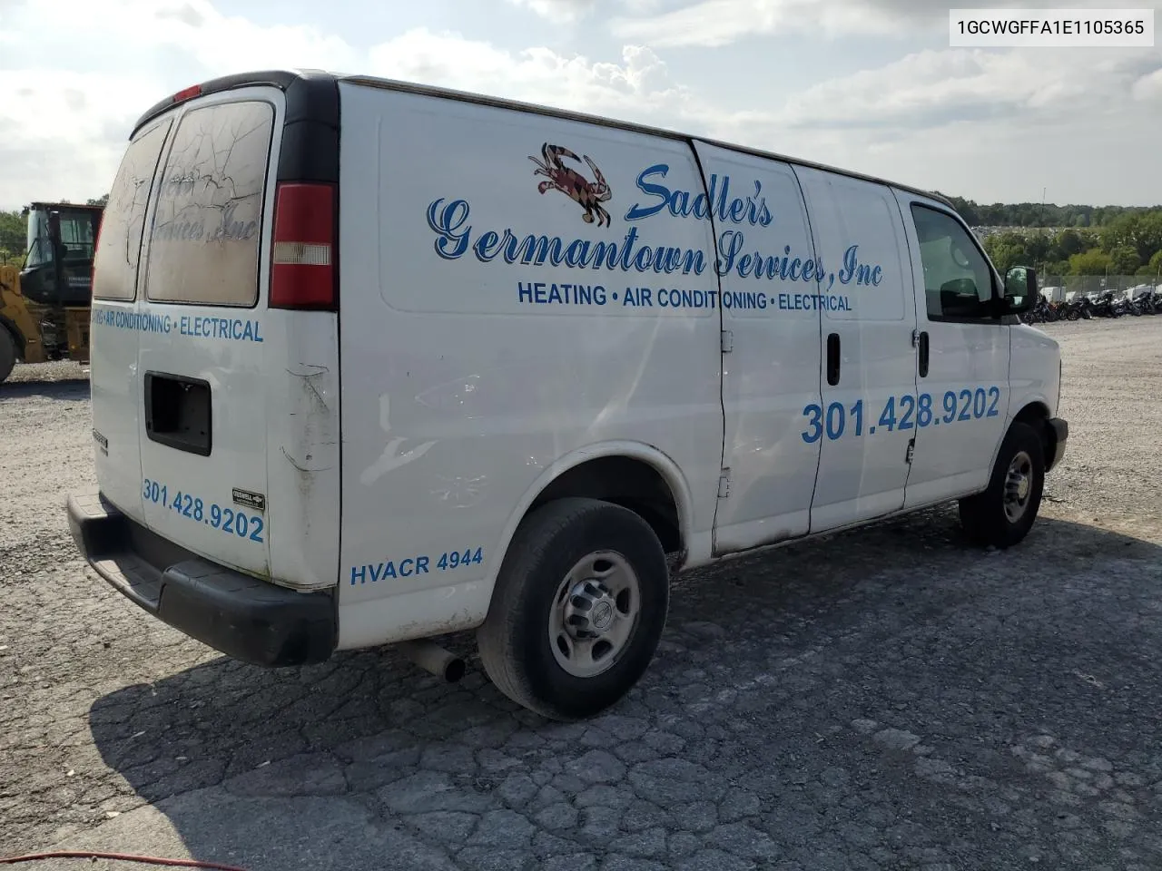 2014 Chevrolet Express G2500 VIN: 1GCWGFFA1E1105365 Lot: 68773214