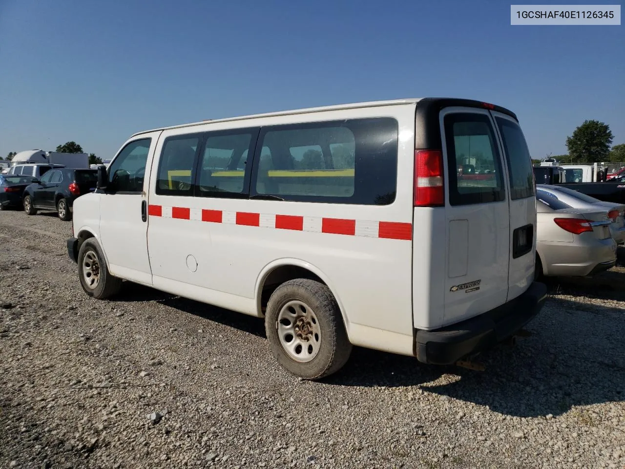 2014 Chevrolet Express G1500 VIN: 1GCSHAF40E1126345 Lot: 70798964