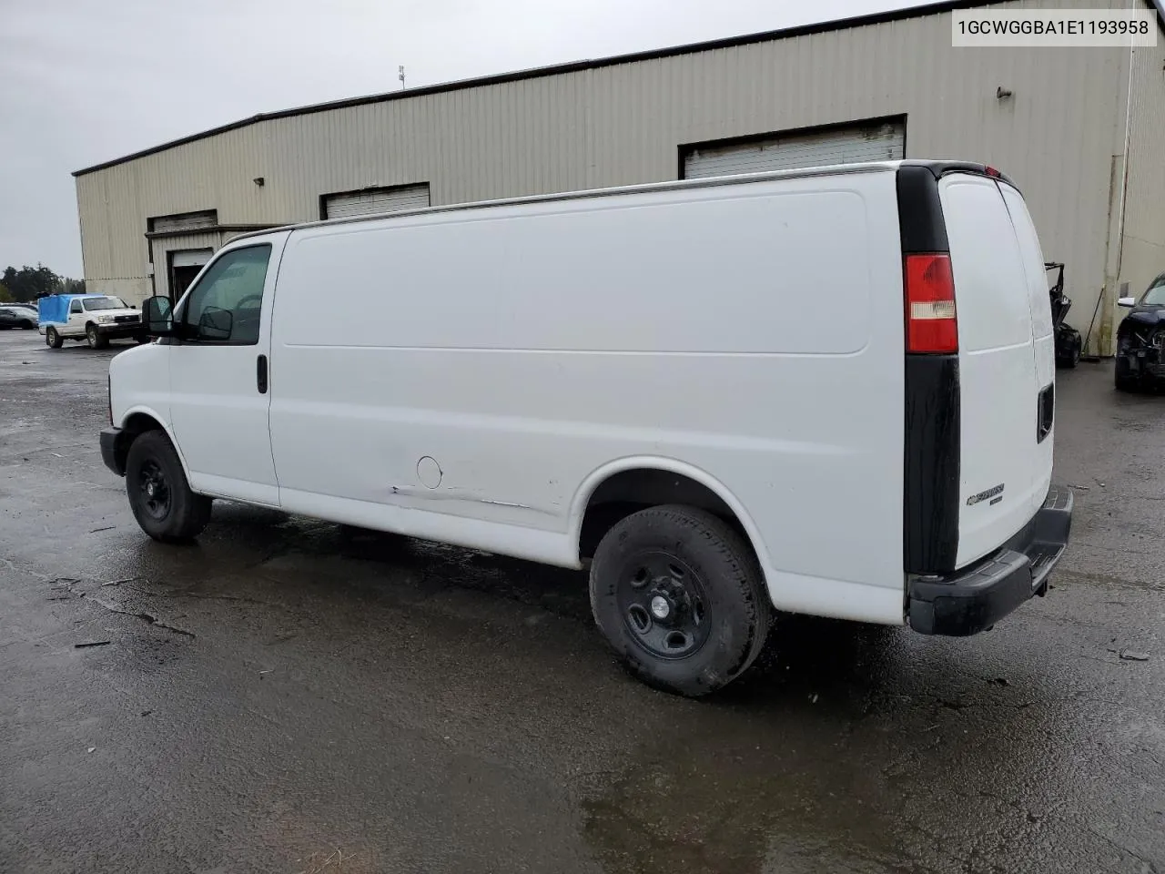 2014 Chevrolet Express G2500 VIN: 1GCWGGBA1E1193958 Lot: 77208494