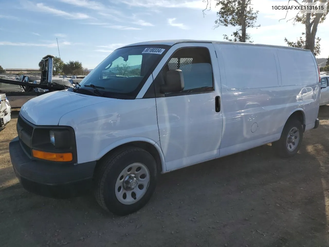 2014 Chevrolet Express G1500 VIN: 1GCSGAFXXE1131615 Lot: 80180334