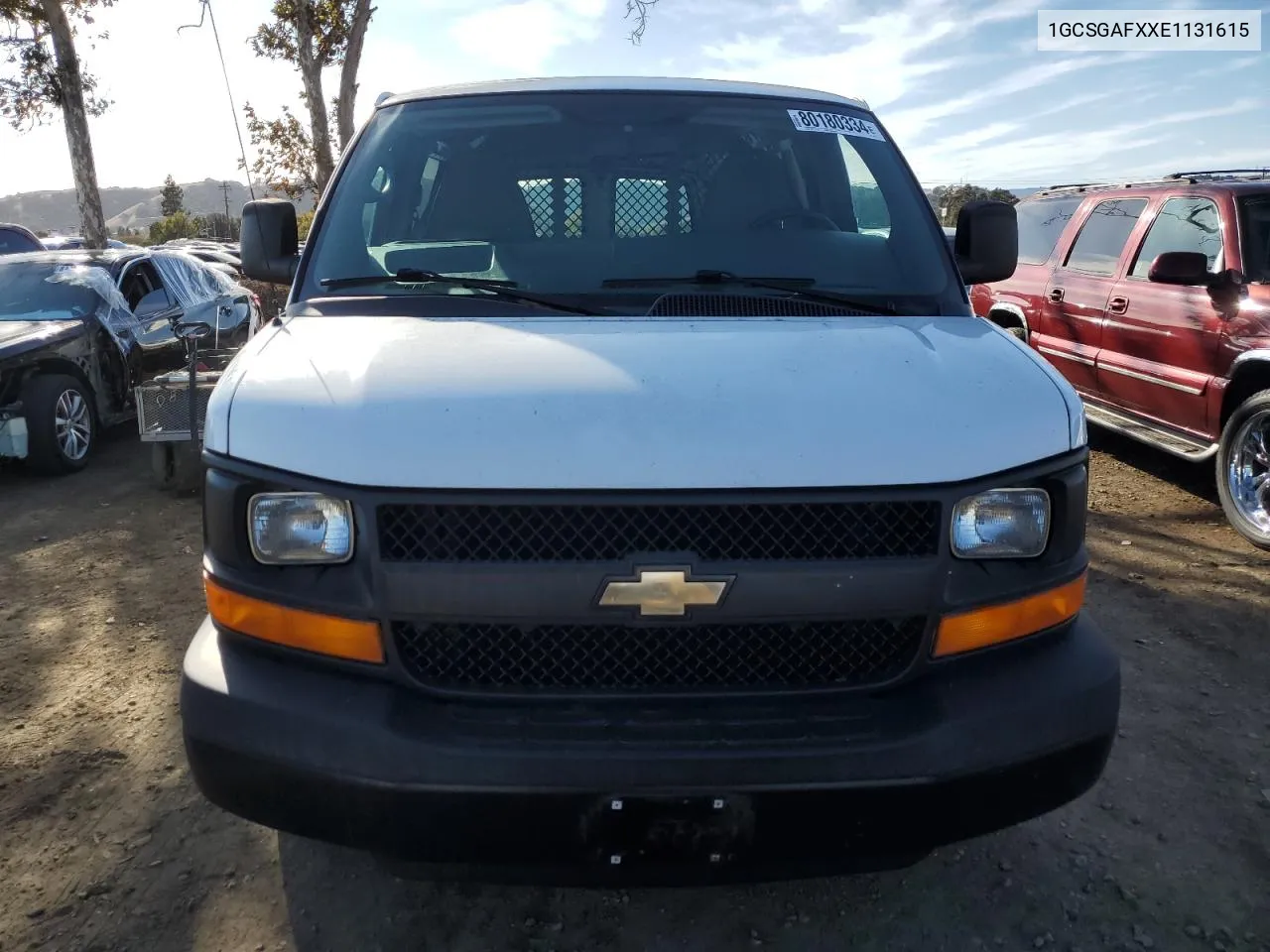 2014 Chevrolet Express G1500 VIN: 1GCSGAFXXE1131615 Lot: 80180334