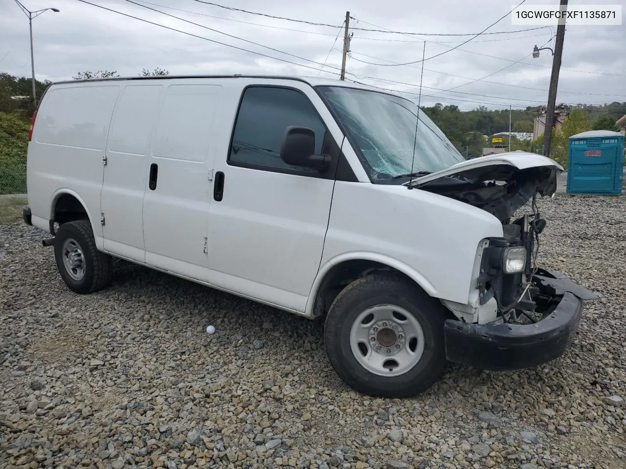 2015 Chevrolet Express G2500 VIN: 1GCWGFCFXF1135871 Lot: 72124684