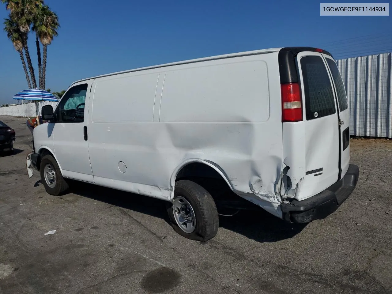 2015 Chevrolet Express G2500 VIN: 1GCWGFCF9F1144934 Lot: 72750104