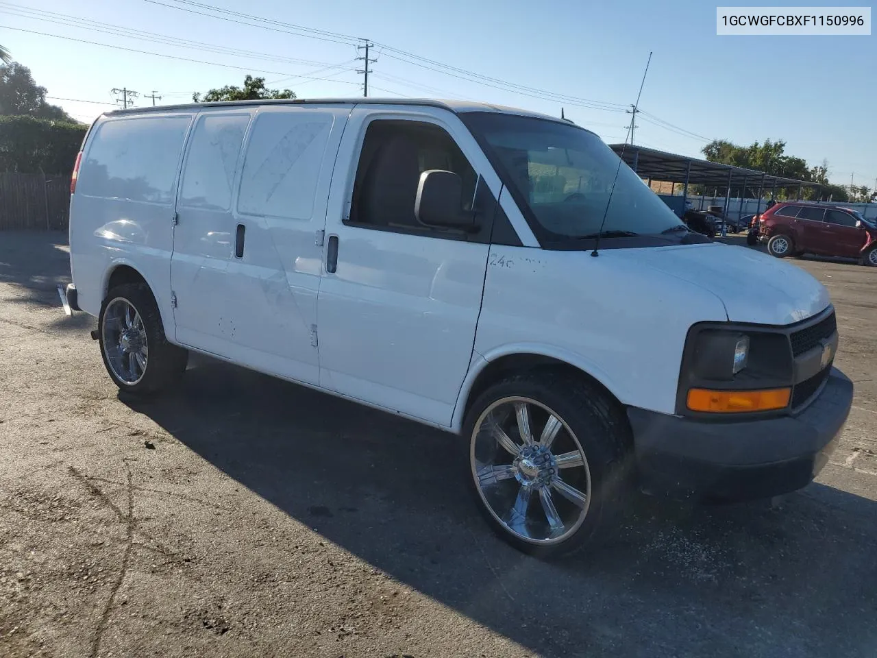 2015 Chevrolet Express G2500 VIN: 1GCWGFCBXF1150996 Lot: 72809664