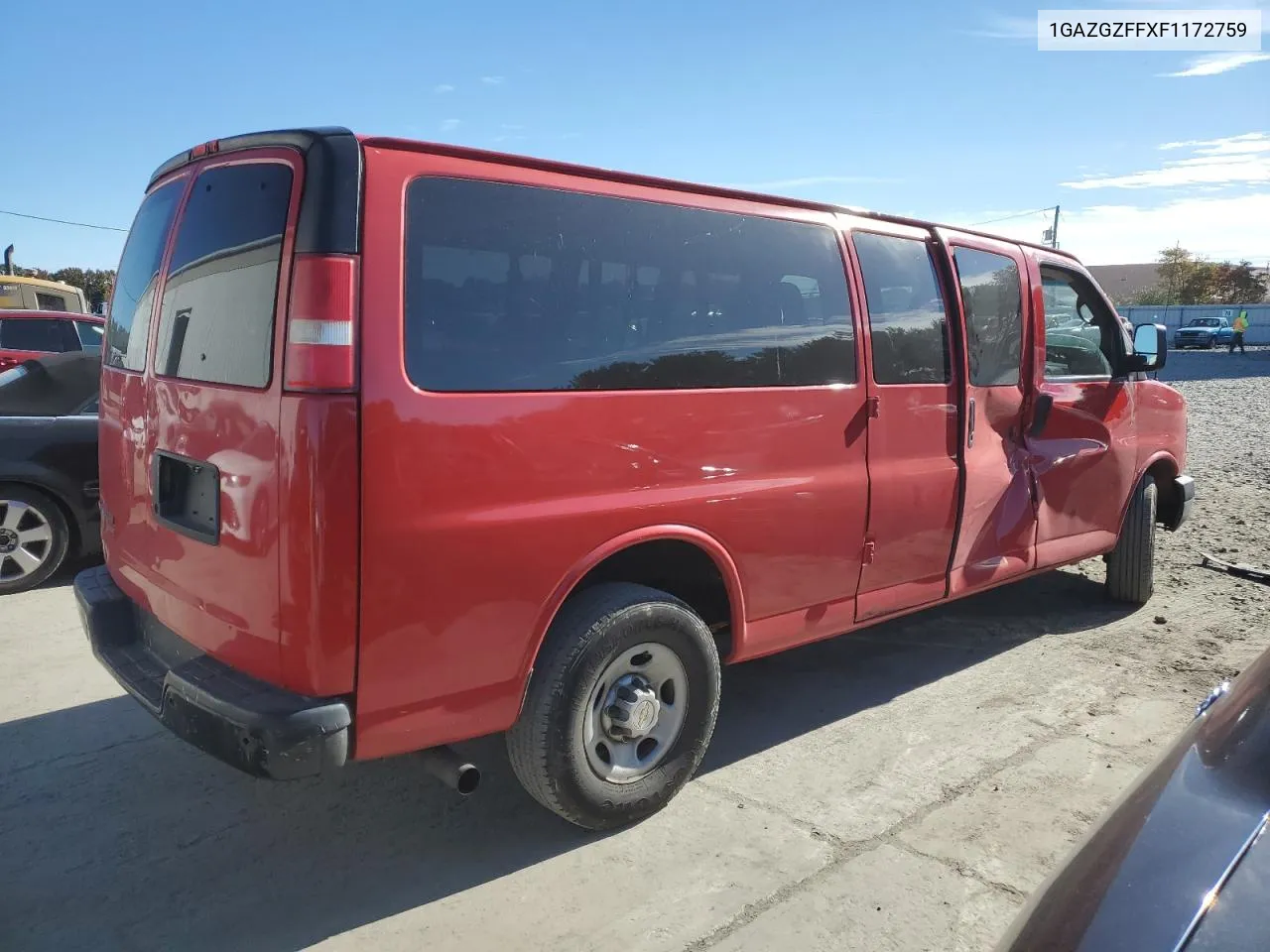 2015 Chevrolet Express G3500 Ls VIN: 1GAZGZFFXF1172759 Lot: 75248024