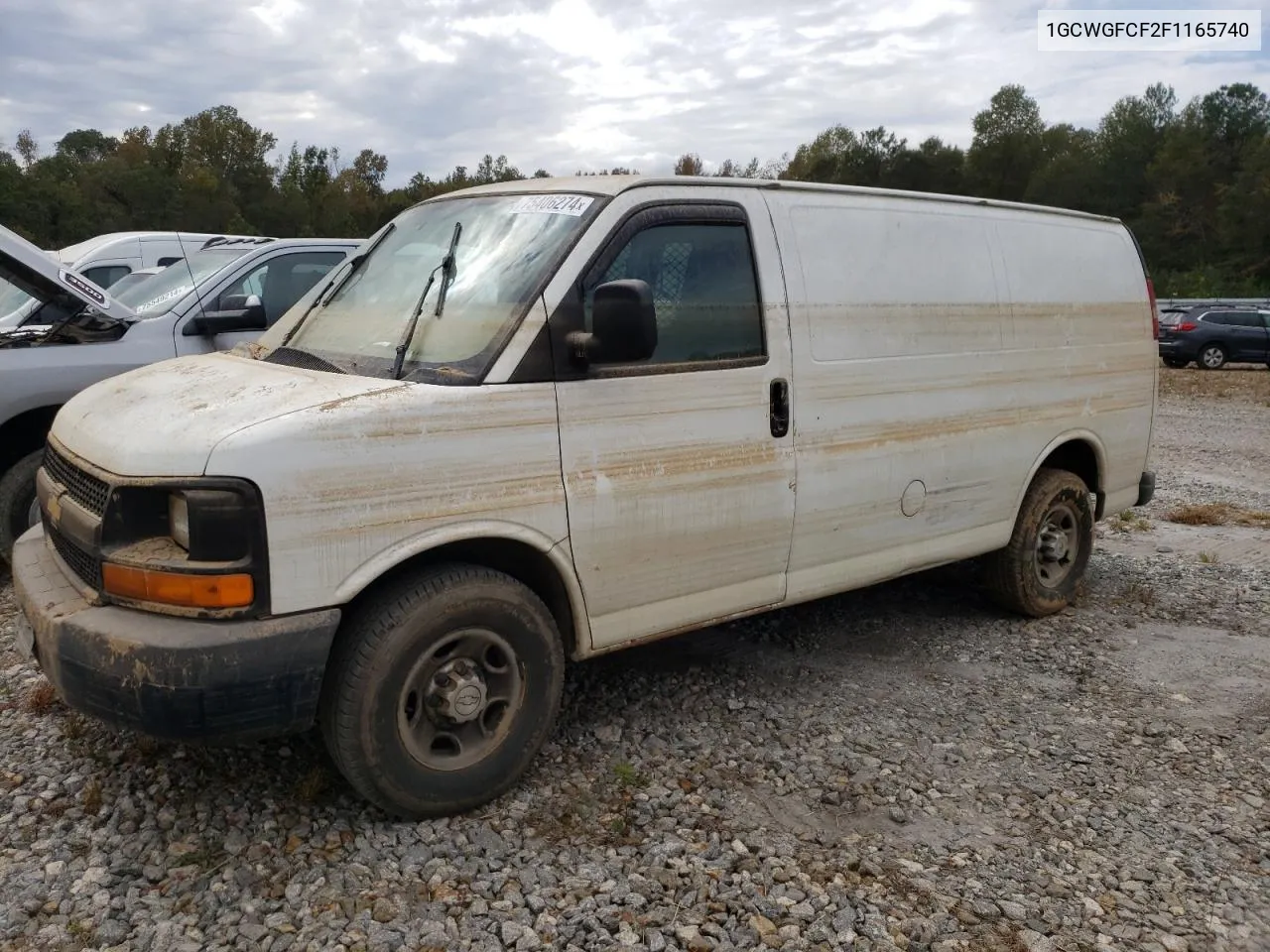 2015 Chevrolet Express G2500 VIN: 1GCWGFCF2F1165740 Lot: 75406274