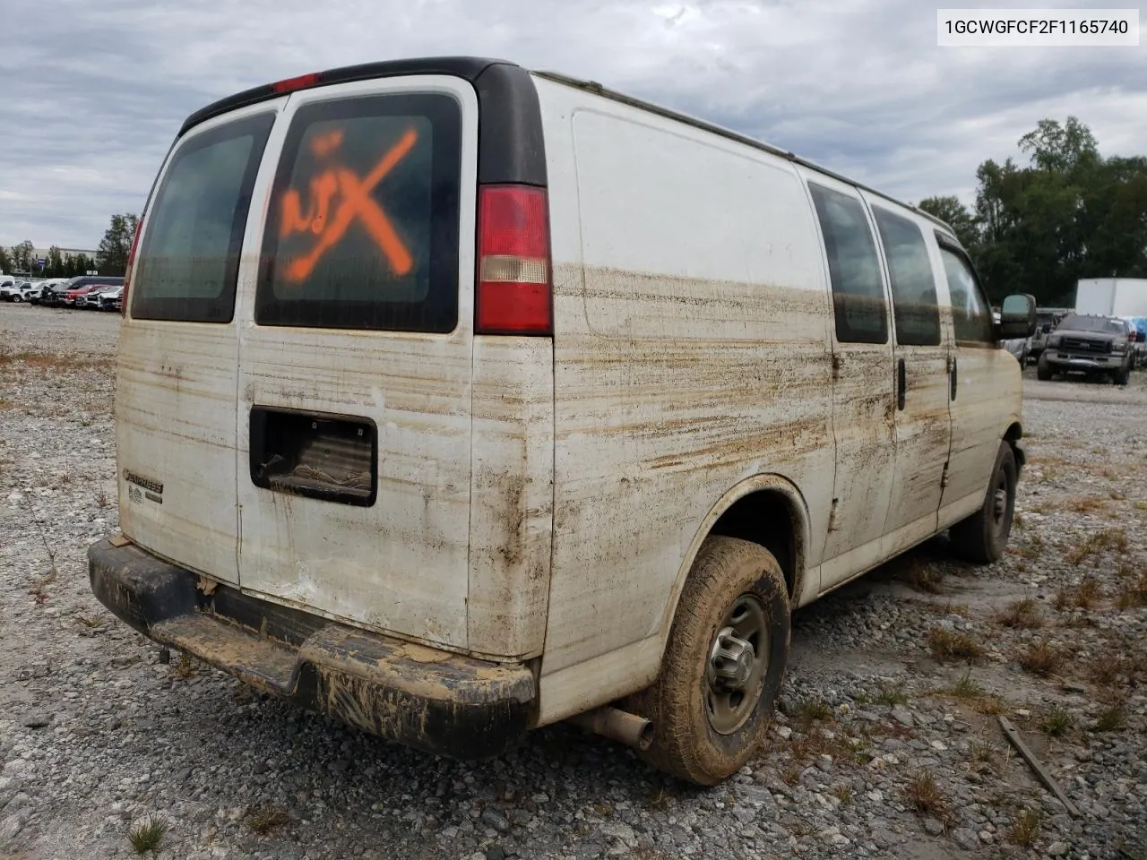 2015 Chevrolet Express G2500 VIN: 1GCWGFCF2F1165740 Lot: 75406274