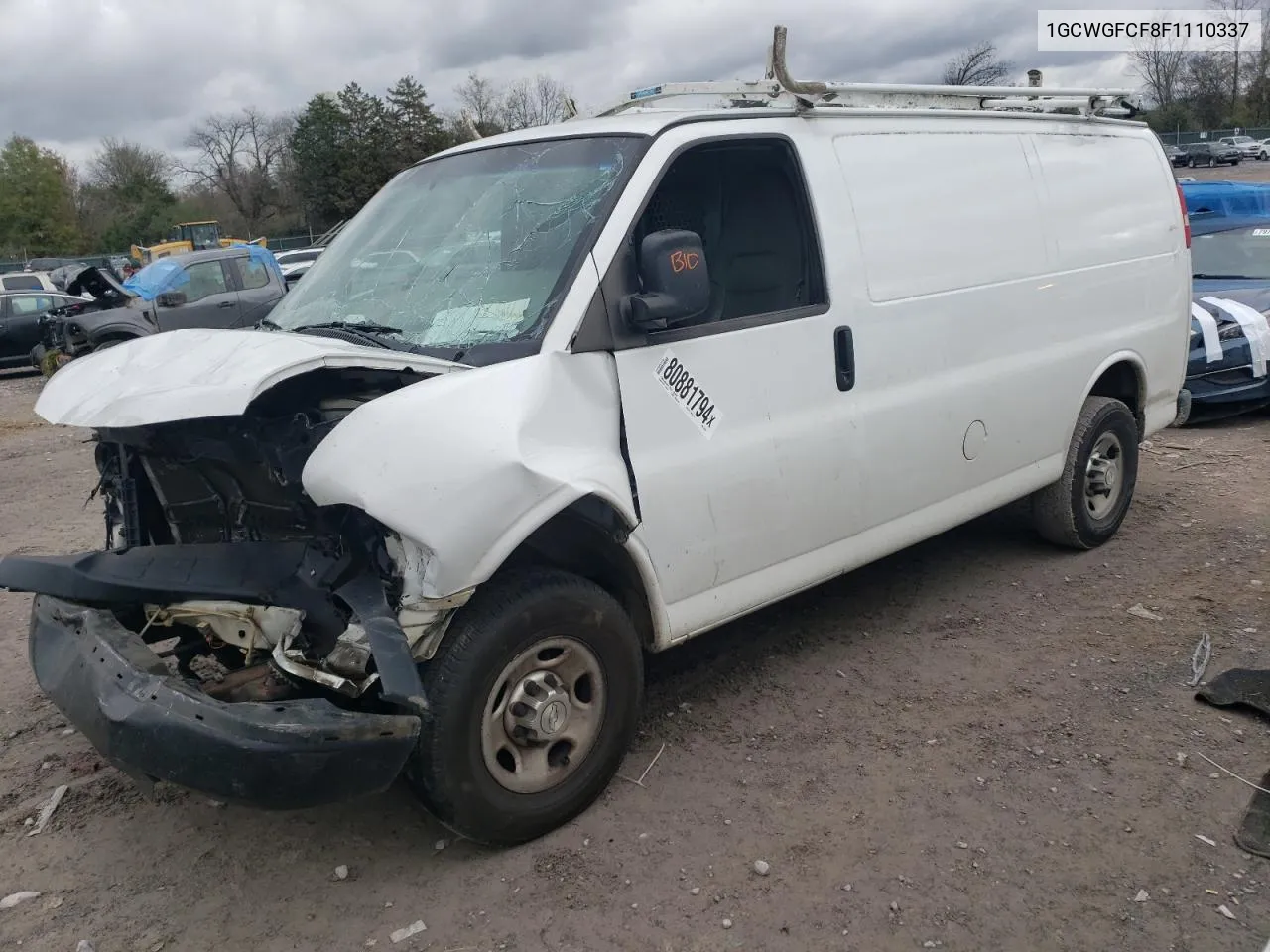 2015 Chevrolet Express G2500 VIN: 1GCWGFCF8F1110337 Lot: 80881794