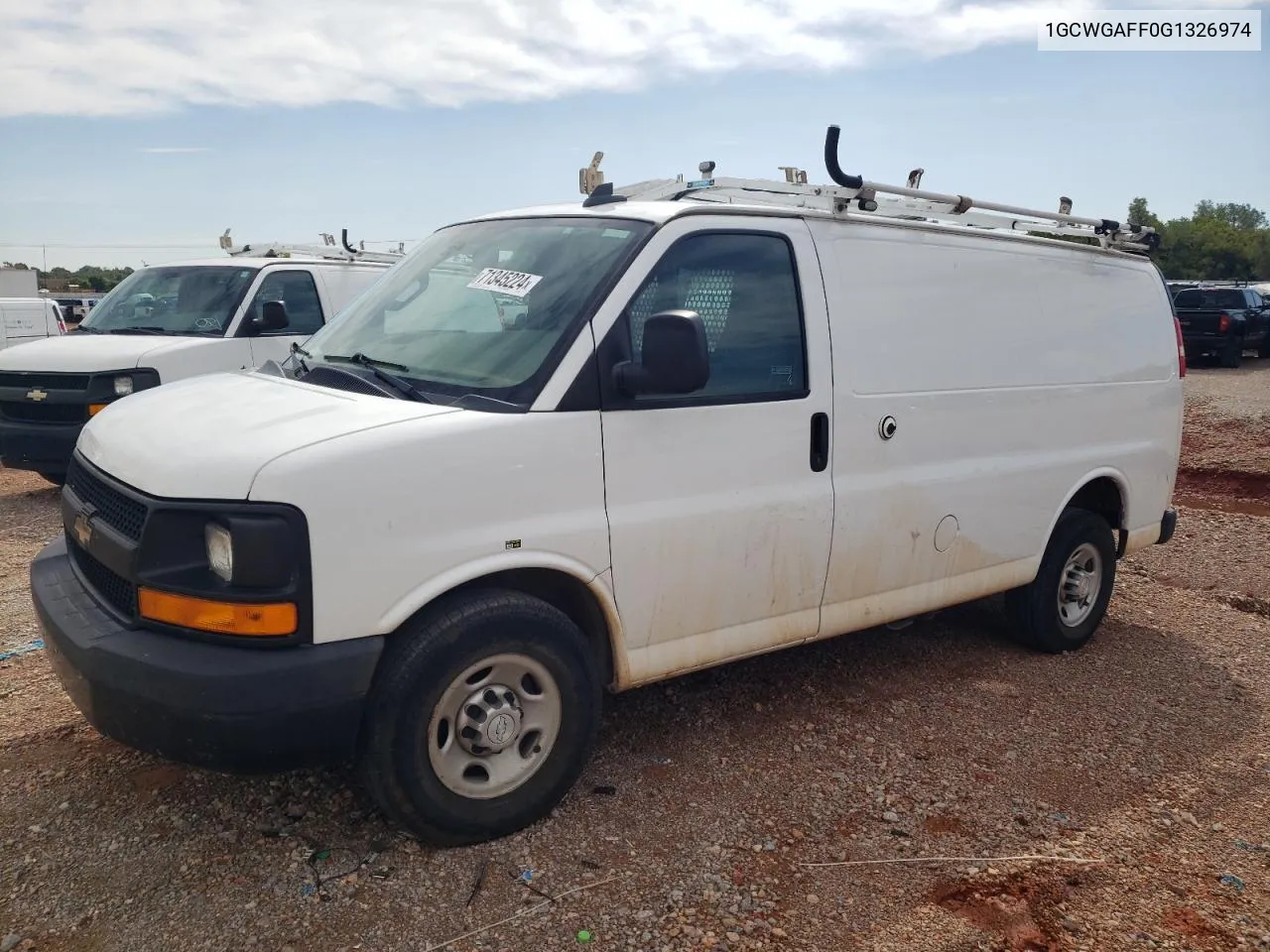 2016 Chevrolet Express G2500 VIN: 1GCWGAFF0G1326974 Lot: 71345224