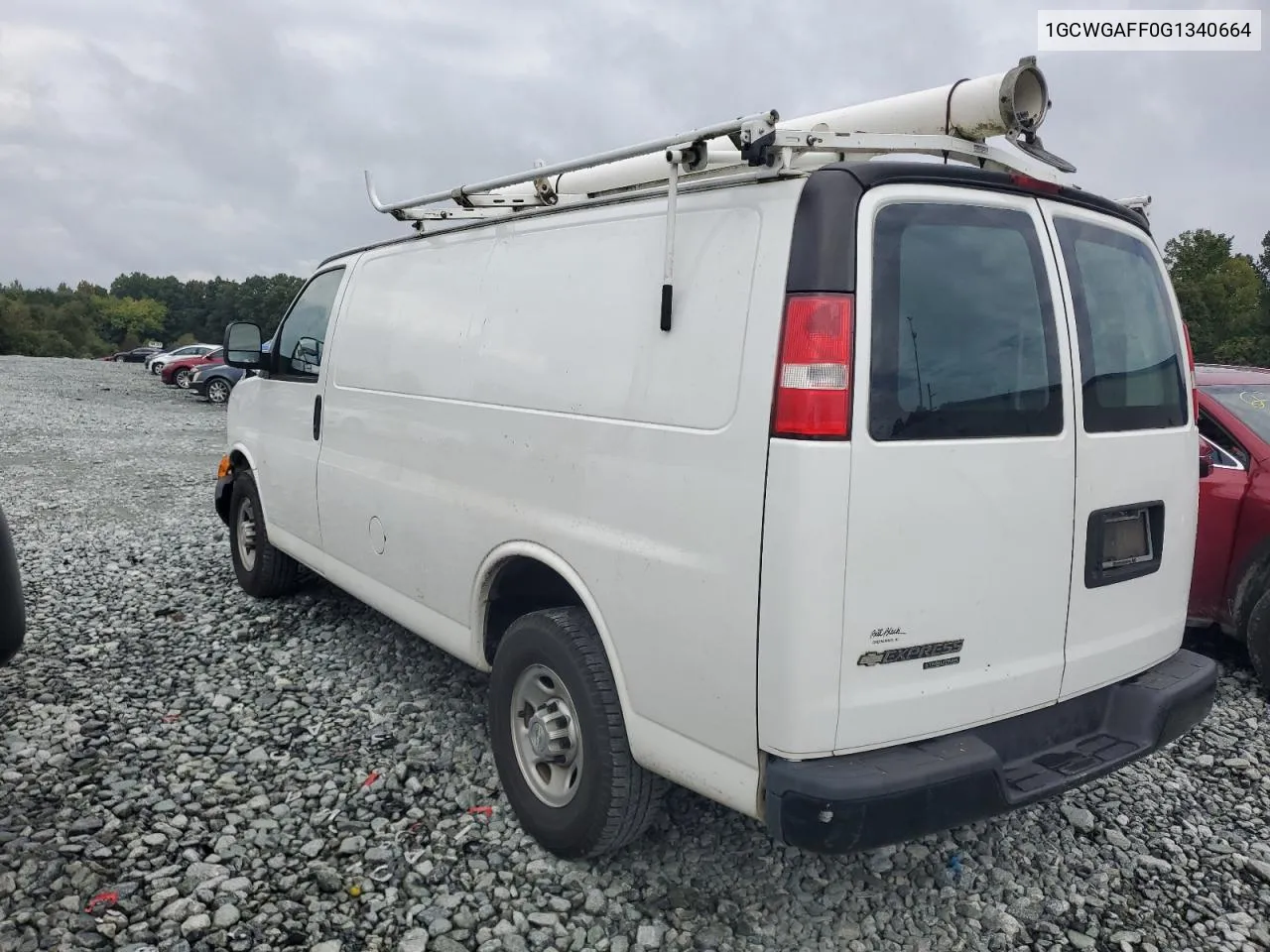 2016 Chevrolet Express G2500 VIN: 1GCWGAFF0G1340664 Lot: 73370244