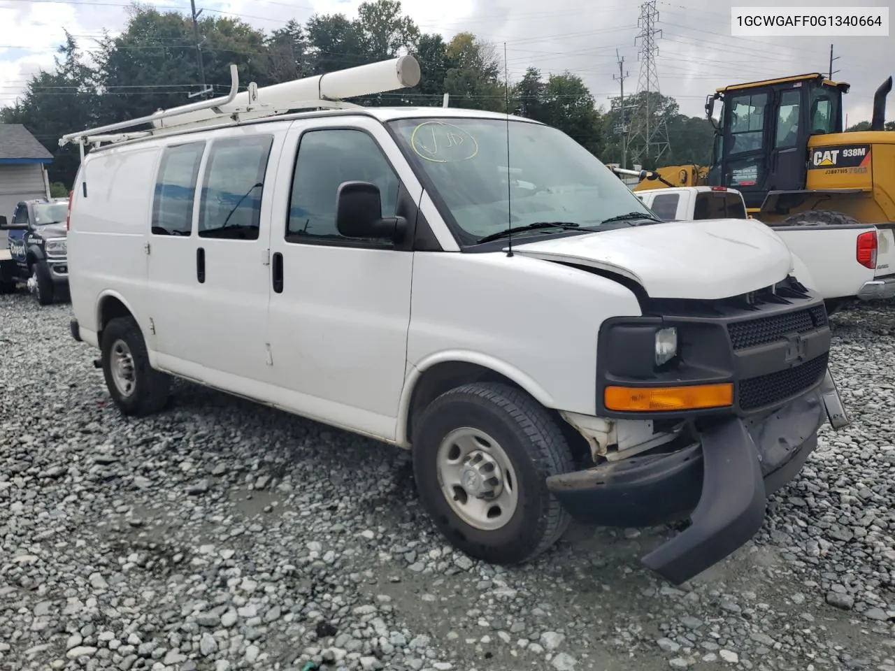 1GCWGAFF0G1340664 2016 Chevrolet Express G2500